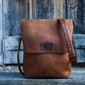 Men's leather bag , Leather Messenger, image 1
