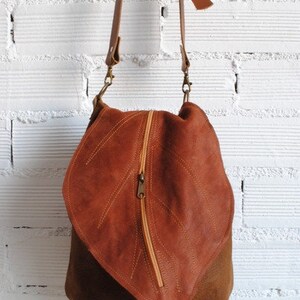 leather bag , leather backpack , Forest ,De Cuir image 3