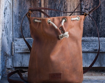 Backpack - leather bag Collection Natura.