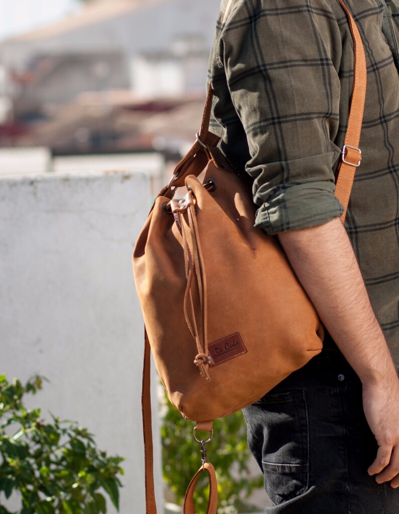 Backpack leather bag Collection Natura. image 1