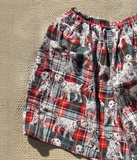 80s, 90s Eileen West Flannel Dalmation Shorts - Me