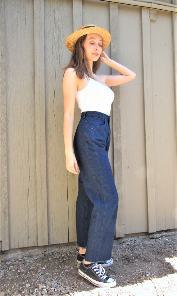 70s Wranglers 4 / 27 / High Waist Cropped Wide Leg