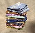 Soft Cotton Earthtone Bandana Sunfaded Hand Dyed Vintage-Style Paisley Bandana