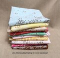 FEATHER LIGHT Faded Soft 100% Cotton Pastels Delicate Transparent Handkerchief Scarf Bandana 21" x 21"