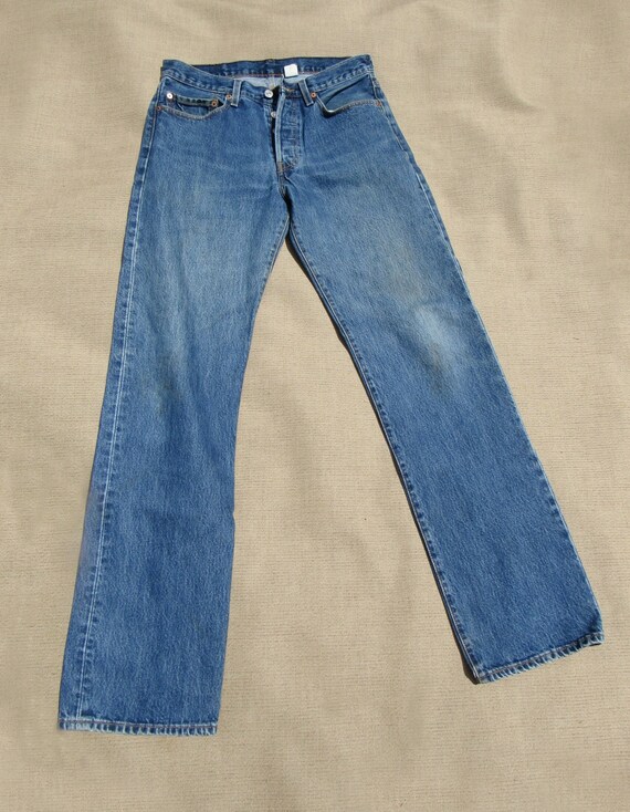 90s Levis 501 30 X 33 High Waist Button 