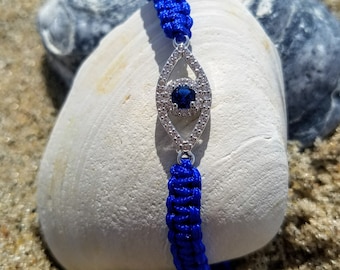Pulsera del Mal de Ojo, Pulsera Macrame, Pulsera Anudada, Envoltura Elegante, Pulsera de Cabalá,