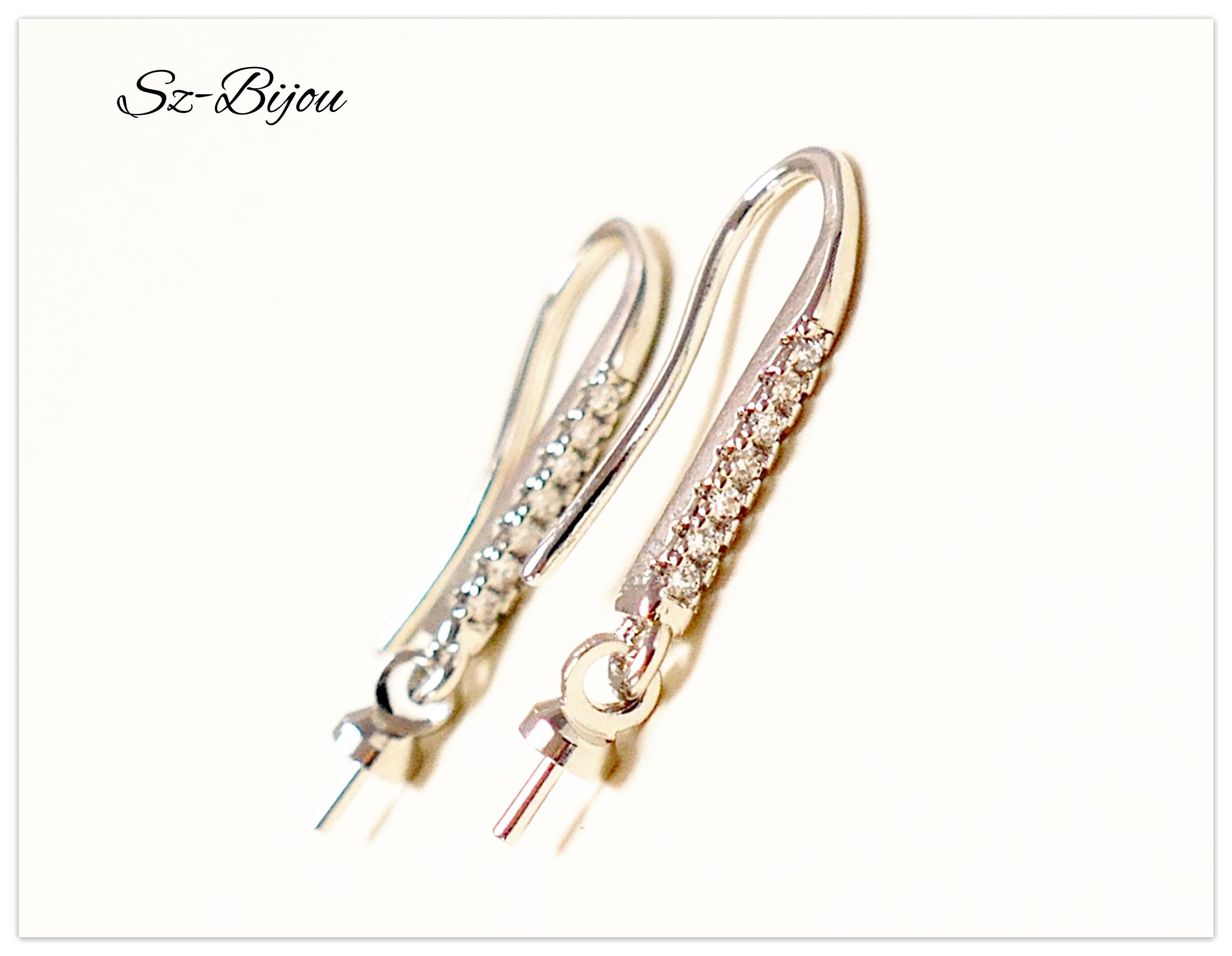 My-Bead 1 paio ganci per orecchini filo francese 18mm Argento 925 senza nichel ipoallergenici alta qualità da gioielliere DIY My-Bead 1 paio ganci per orecchini filo francese 18mm Argento 925 senza nichel ipoallergenici alta qualità da gioielliere DIY