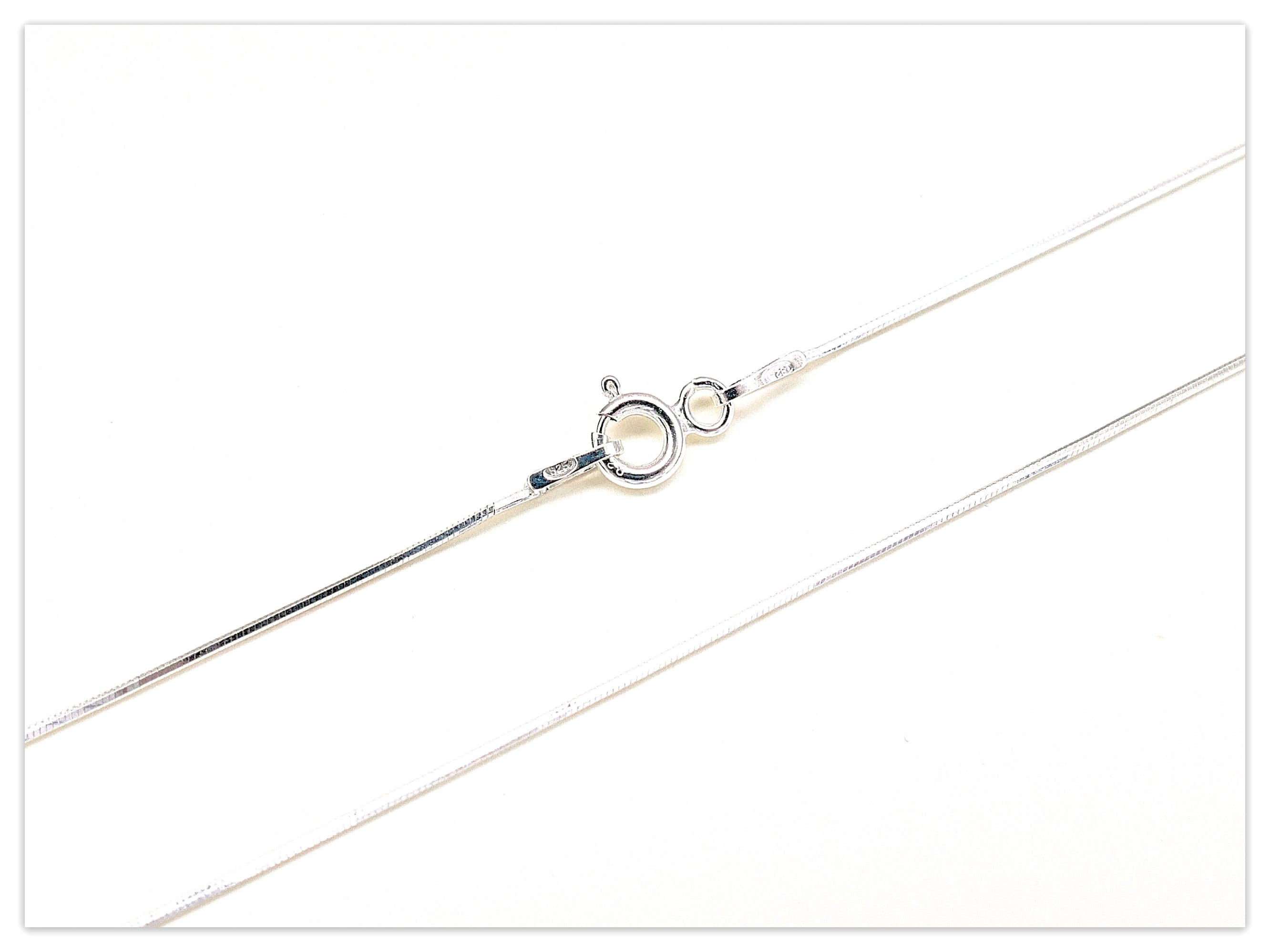 Sterling Silver Snake Chain Necklace 1.5mm (Gauge 040). Available In 6 - Foto 11