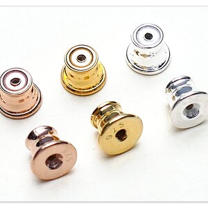 925 Silver plugs gold plated sterling silver silikon back stopper for ear studs Rose Gold ear nuts sterlingsilver earbacks