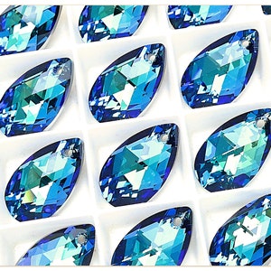 Swarovski Elements 6106 Pear-shaped Bermuda Blue 16mm Kristall 22mm Swarovski Mandel Swarovski Birne Swarovski Kristall Türkises Kristall Bild 1
