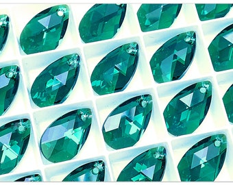 Swarovski Pear-shaped Emerald Shimmer 6106 Swarovski Pear multicolor Kristall 16mm 22mm Kristall grünes Kristall dunkelgrünes Kristall