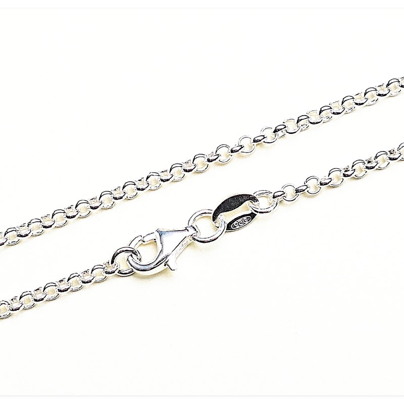 925 Sterling Silver Chain 20 In 4mm Rolo Belcher Chain Necklace - 925 Sterling Silver, Various Lengths 16" To 30" 24 In Silver Chain - Foto 8
