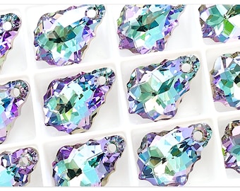 Swarovski Elements, 6090, Baroque, Vitrail Light, 16mm, 22mm, Swarovski Baroque, Baroque crystal, purple crystal, Multicolor crystal