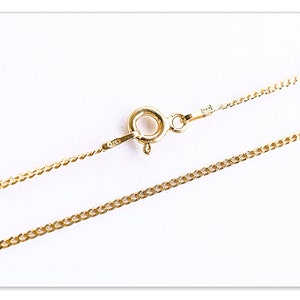 1.1mm Curb 24K yellow gold plated silver chain 40cm 45cm 50cm 60cm gilded solid silver necklace delicate armored chain 16&quot; 18&quot; 20&quot; 24&quot;  28&quot;