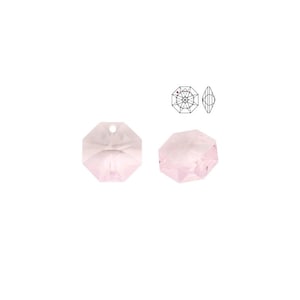 Swarovski Strass 8115 Octagon 14mm Rosaline Swarovski Achteck rosa Kristall hellrosa Stein Swarovski Kristall Anhänger
