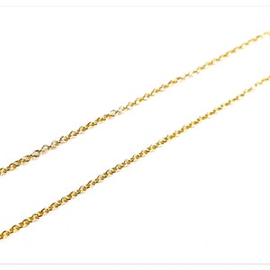 1mm anchor gold plated 925 silver celebrity necklace 35cm 40cm 45cm 50cm 55cm 60cm 70cm solid silver thin chain 14 16 18 20 24 28 Bild 2