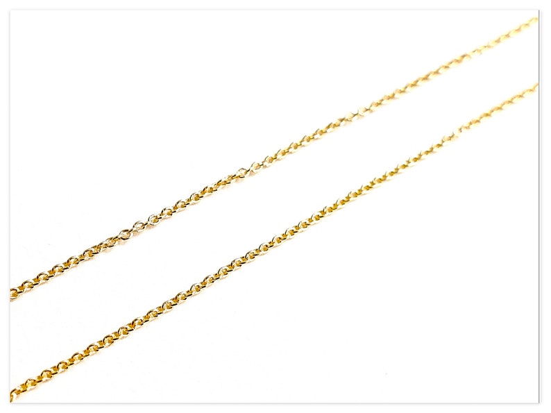 1mm anchor gold plated 925 silver celebrity necklace 35cm 40cm 45cm 50cm 55cm 60cm 70cm solid silver thin chain 14 16 18 20 24 28 Bild 2