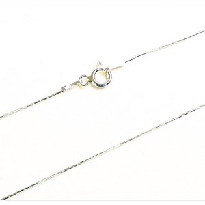 0.55mm cardano silver chain 925 snake chain 40cm 45cm 50cm 55cm 60cm necklace solid silver chain delicate chain 16&quot; 18&quot; 20&quot; 22&quot; 24&quot;