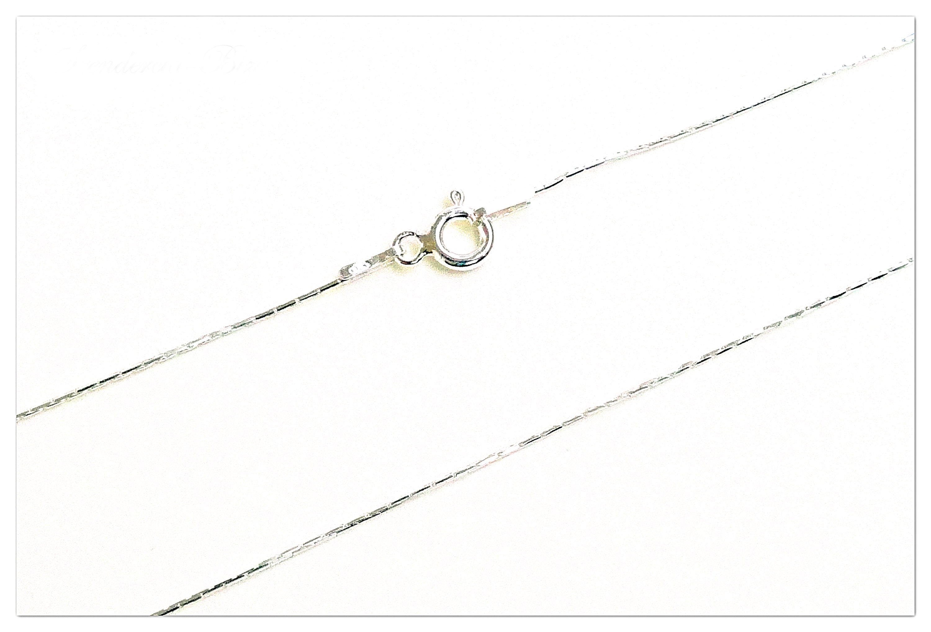 35cm-80cm 0.65mm Thin Real 925 Sterling Silver Gold Color Slim Box