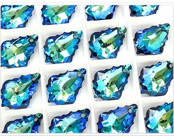 Swarovski 6090 Baroque Bermuda Blue 16mm Kristall 22mm Stein Swarovski Barock Kristall Türkises Kristall multicolor Kristall Anhänger