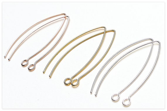 Sterlingsilber Ohrhaken lange Ohrhaken Fisch Ohrhaken 925er Silber Brisuren 925 Ohrhaken 34mm Ohrhaken Große Ohrhaken Ohrring Elemente