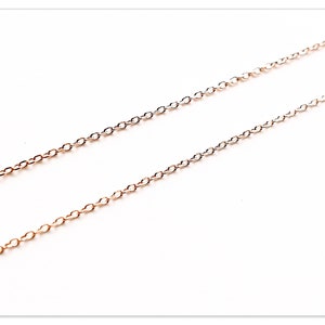 1mm Ankerkette Rose Gold vergoldete Silber Kette 925 Celebrity Kette 40cm 45cm 50cm 60cm 70cm Sterlingsilber Halskette Echtsilber Kette Bild 2