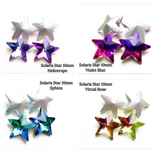 Solaris Star 10 mm Viola Blu Eliotropio Sfinge Vitrail Rosa Stella Cristallo verde viola viola turchese Rosa Cristallo multicolore