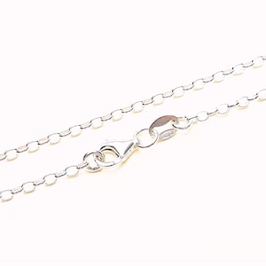 2mm Oval Rolo 925 Silver Chain 35cm 40cm 45cm 50cm 55cm 60cm 70cm 80cm Real Sterling Silver Pea Rollo Necklace