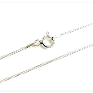 1.1mm Curb silver chain 925 celebrity chain 35cm 40cm 45cm 50cm 60cm 70cm 80cm silver necklace delicate armored chain 16&quot; 18&quot; 20&quot; 24&quot;  28&quot;