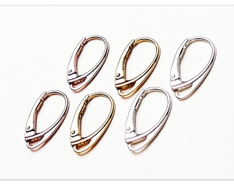 925 Silber Ohrhaken Sterlingsilber Brisuren 17mm Klappbrisuren für Swarovski dekorative Elemente für Ohrringe Echtsilber Ohrring Komponenten