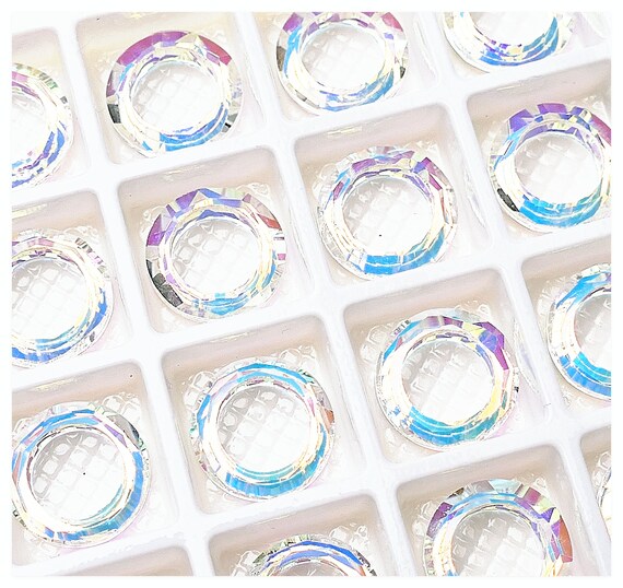 14mm Cosmic Ring Crystal AB Solaris Kristall buntes rundes Kristall multicolor Anhänger mit einem großen Loch Regenbogen K9 Glas Kristall