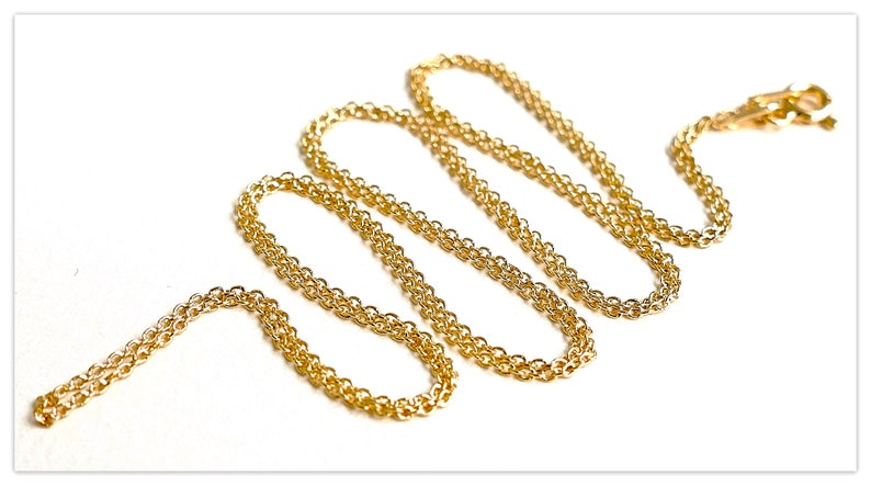 1mm anchor gold plated 925 silver celebrity necklace 35cm 40cm 45cm 50cm 55cm 60cm 70cm solid silver thin chain 14 16 18 20 24 28 Bild 3