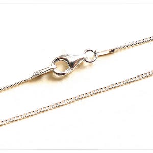 1.1mm Curb silver chain 925 celebrity chain 35cm 40cm 45cm 50cm 60cm 70cm 80cm silver necklace delicate armored chain 16&quot; 18&quot; 20&quot; 24&quot;  28&quot;