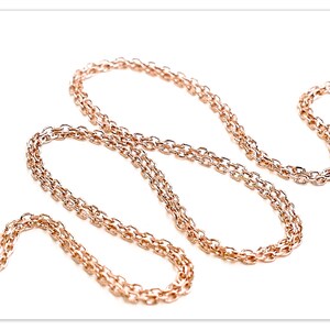 1mm Ankerkette Rose Gold vergoldete Silber Kette 925 Celebrity Kette 40cm 45cm 50cm 60cm 70cm Sterlingsilber Halskette Echtsilber Kette Bild 3