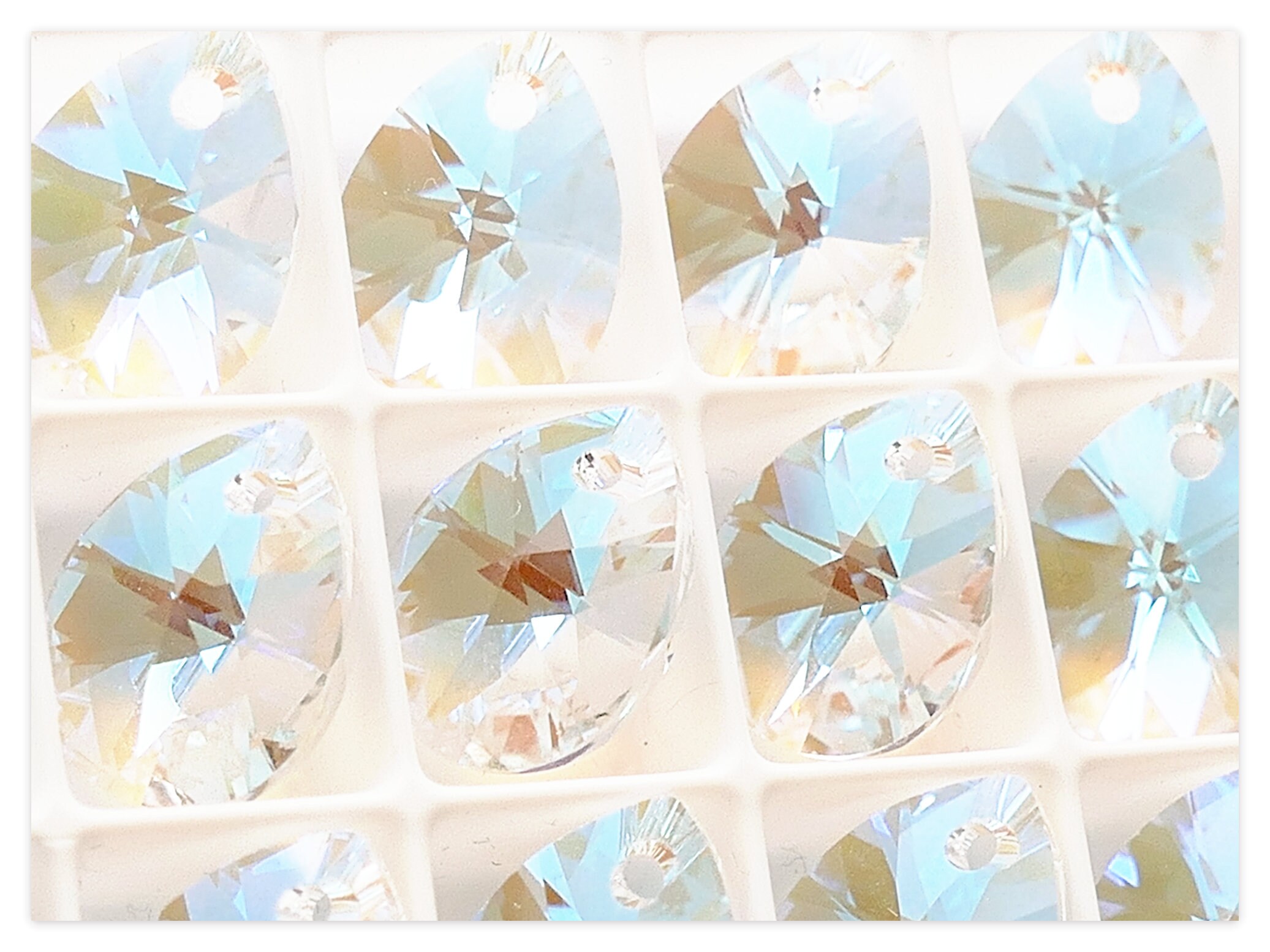 Swarovski 6128 Mini Pear Blue Aurore Boreale 12mm Swarovski Pear