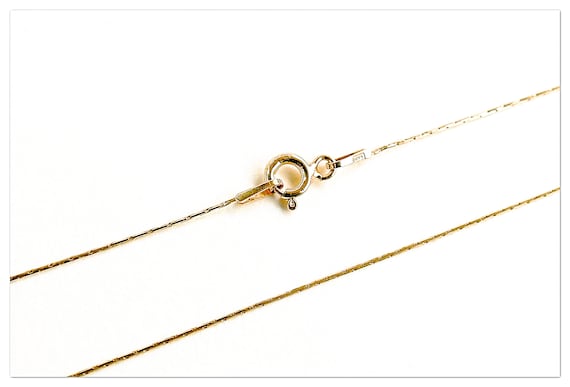 0.55mm Cardano Gold Plated Silver Chain 40cm 45cm 50cm 55cm 925