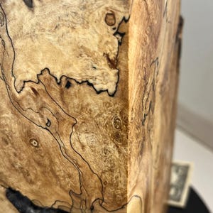 Spalted Maple Driftwood Cremation Urn: Beach Rock Knob, 114 Cubic Inches
