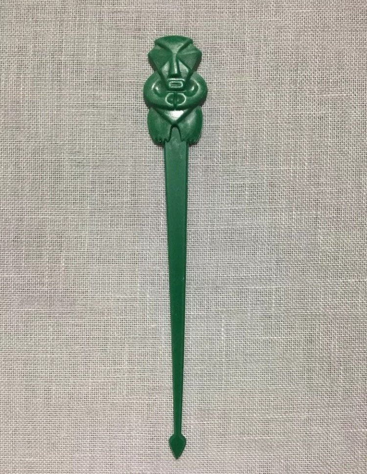 Vintage Oceanic Arts Tiki Swizzle Stick Hawaiian Polynesian Etsy