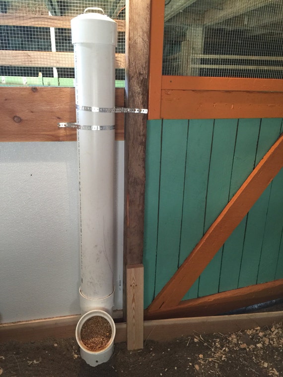 Chicken Pvc Feeder Chicken Gravity Feeder Poultry Pvc Pipe Etsy
