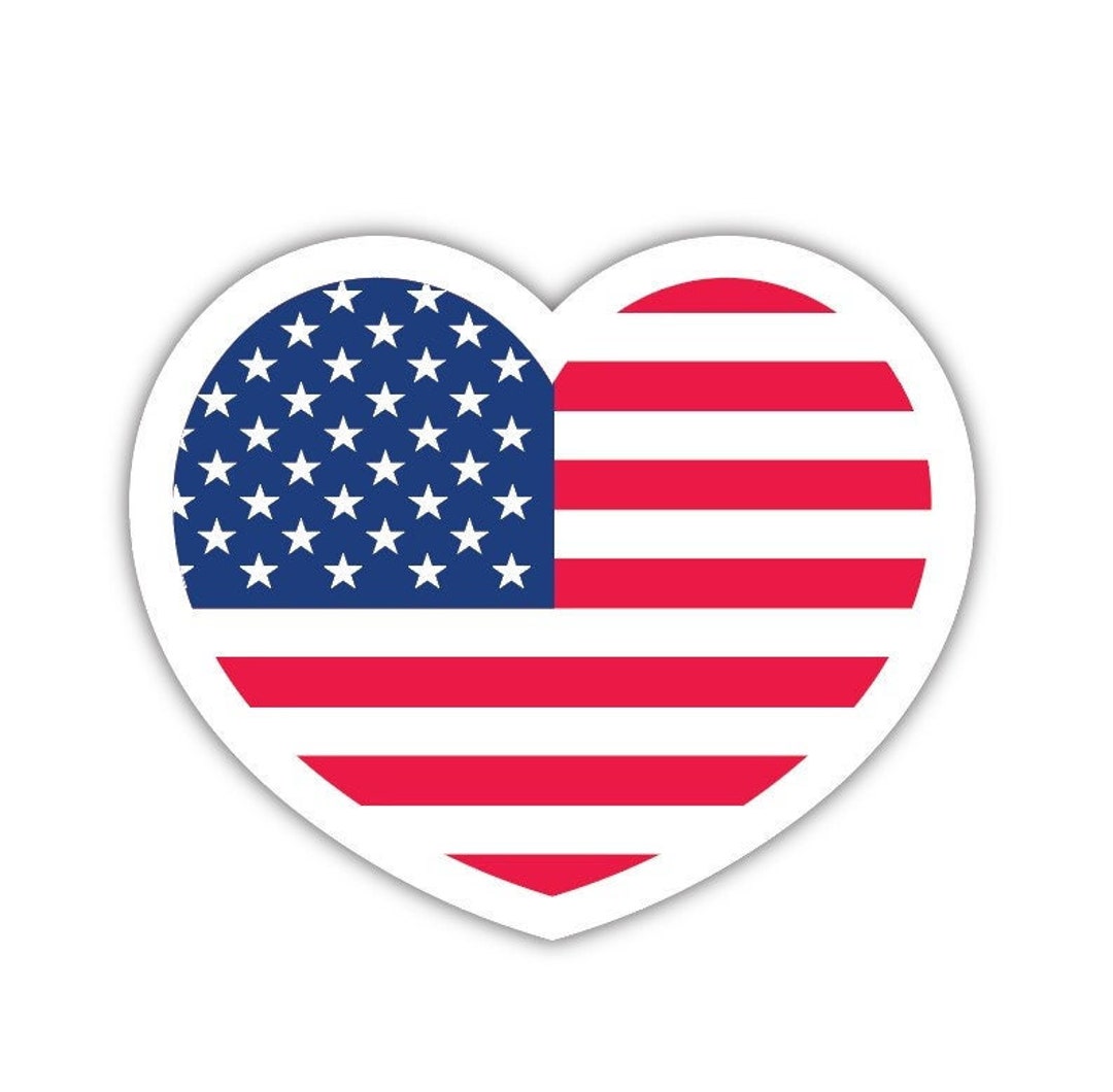 US Heart Flag USA American Patriot Freedom America Star Stripes Banner