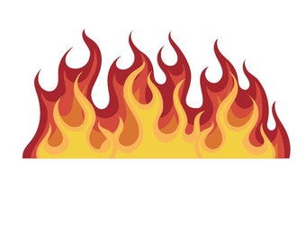 Flame Fire Blaze Hot Burn sign banner sticker decal