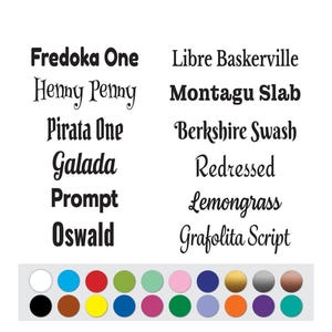 Vinyl Sticker Decal Custom Font Name Text Script Serif Lettering Sign