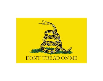 Vinyl Sticker Decal Gadsden Flag Don&#39;t Tread On Me American Freedom Patriotic DIY Sign Custom Personalized Gift Logo Shape