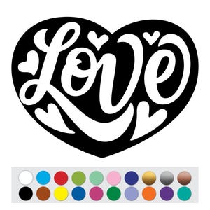 Vinyl Sticker Decal Love Valentine Heart DIY Sign