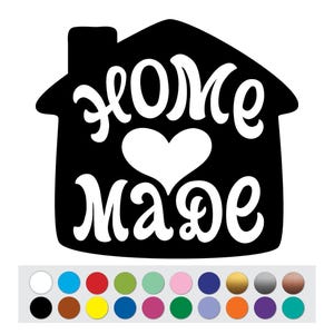 Vinyl Sticker Decal Home Made House Heart Love DIY Sign