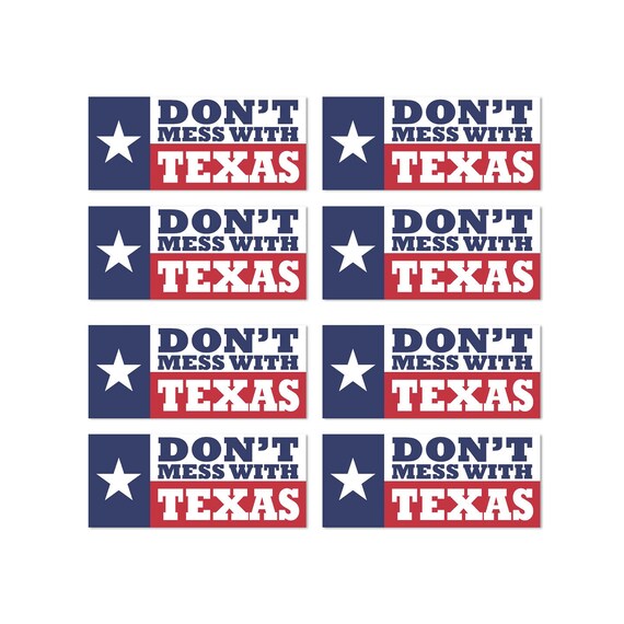Don T Mess With Texas Flag Banner Lone Star Sticker Decal Etsy