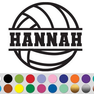 Jugador de voleibol Nombre del deporte Texto personalizado Signo personalizado pegatina para el parachoques calcomanía
