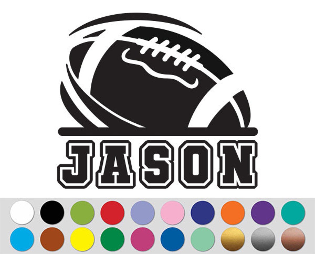 Football Ball Player Sport Names Custom Text Personalized Sign Bumper