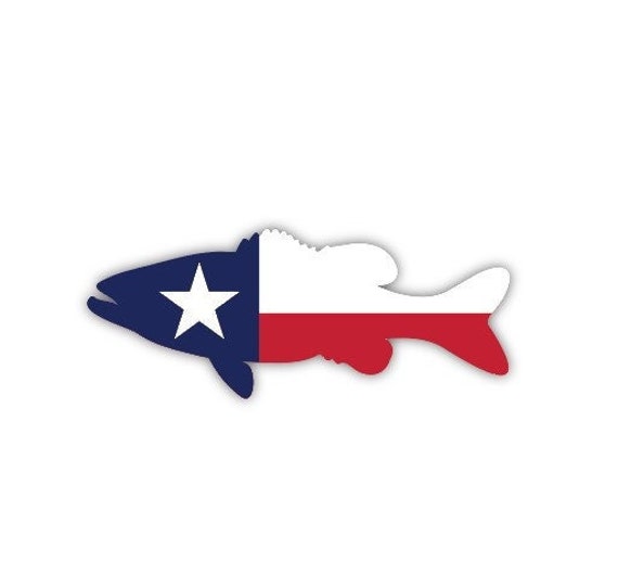 Texas Bass Fish Fishing Outdoors Flag TX USA American Lone Star