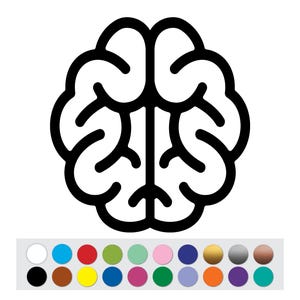 Vinyl Sticker Decal Brain Thinking Thought Anatomy Network DIY Sign